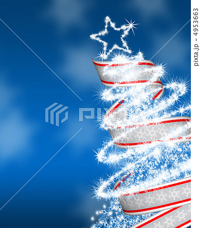 Abstract fur-tree with ribbon 4953663