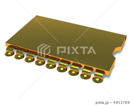 Computer microchip gold Computer microchip gold 4953769