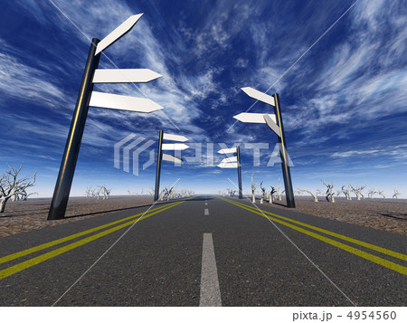 Road and signpost 4954560