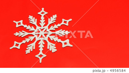 The big snowflake on a red background 4956584