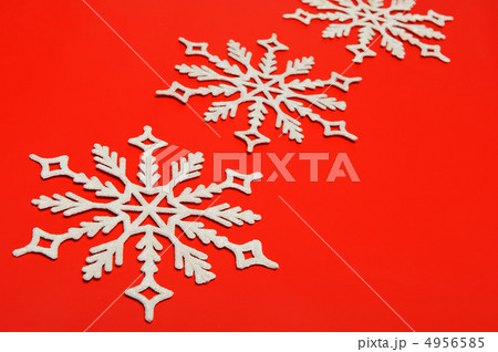 The big snowflake on a red background 4956585