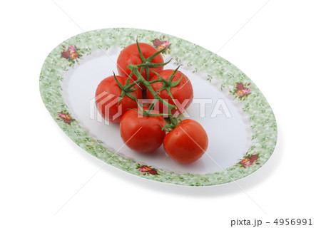 Tomato isolated at dish 4956991