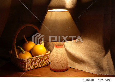 Pumpkins And Lamp 4957891