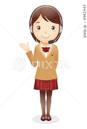 女子学生イラストのイラスト素材