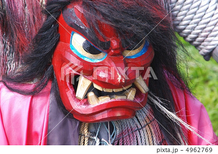 男鹿のなまはげ 赤色なまはげ お面 男鹿のなまはげ 赤色なまはげ お面 4962769