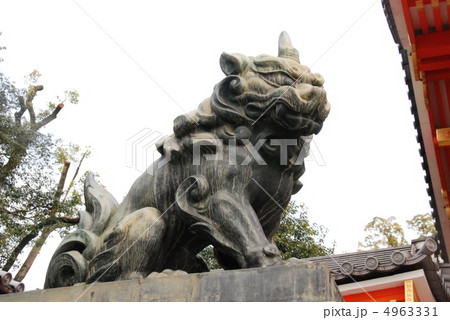 八坂神社の狛犬(吽形像)（八坂神社／京都市東山区） 4963331