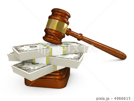 Gavel and money stack 4966615