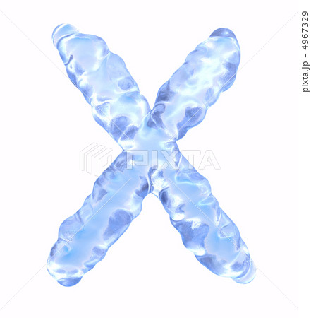 Ice font. Letter X. Upper case, isolated on white background 4967329