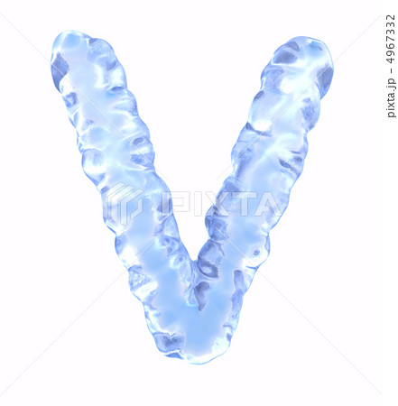 Ice font. Letter V. Upper case, isolated on white background Ice font. Letter V. Upper case, isolated on white background 4967332