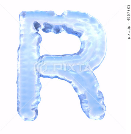 Ice font. Letter R. Upper case, isolated on white background Ice font. Letter R. Upper case, isolated on white background 4967335