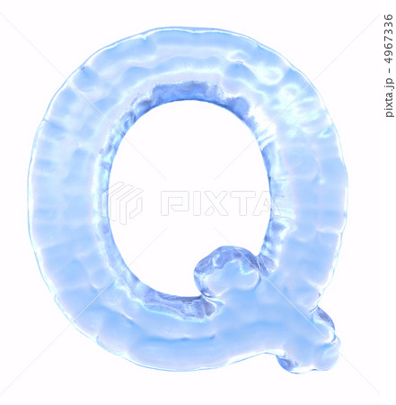 Ice font. Letter Q. Upper case, isolated on white background 4967336