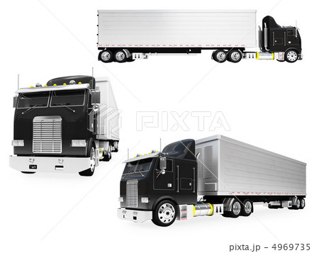 Collage of isolated truck 4969735