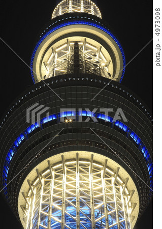 東京スカイツリー クローズアップ 夜景 東京スカイツリー クローズアップ 夜景 4973098