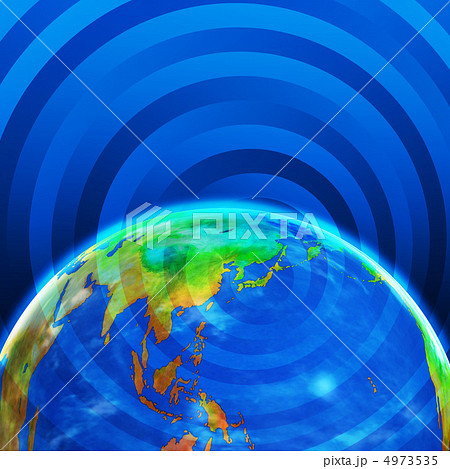地球温暖化を表す地球 4973535