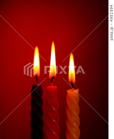 Three Candles On Red Three Candles On Red 4981894