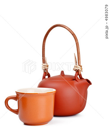 clay kettle and cup clay kettle and cup 4983079