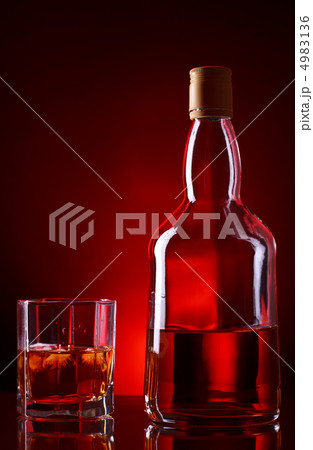 Whiskey Bottle And Glass 4983136