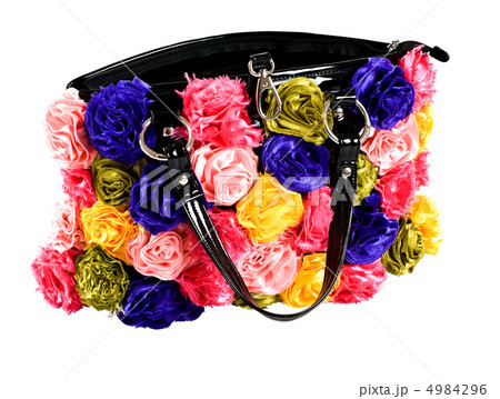female bag with artificial flowers female bag with artificial flowers 4984296