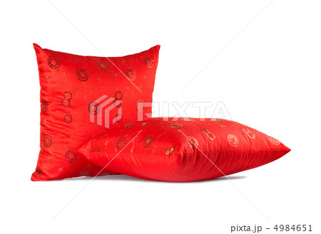 two red decorative pillows with pattern 4984651