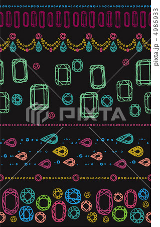 宝石模様パターンブラック 宝石模様パターンブラック 4986933