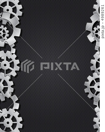 Industrial Background With Chrome Gear Industrial Background With Chrome Gear 4989261