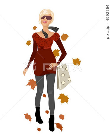 elegant autumn girl isolated elegant autumn girl isolated 4992264