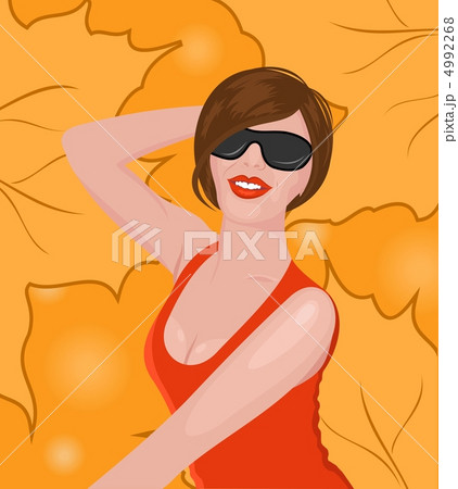 pretty girl on autumn background pretty girl on autumn background 4992268