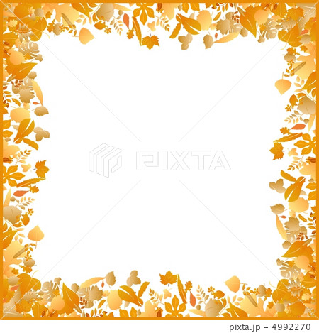 autumn frame made of various leaves 4992270