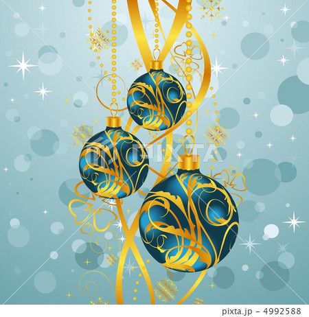 abstract blue background with Christmas balls abstract blue background with Christmas balls 4992588