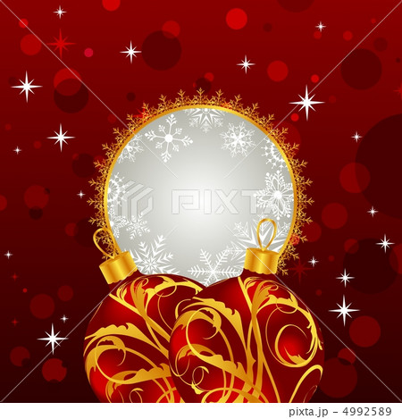 Christmas invitation with balls 4992589
