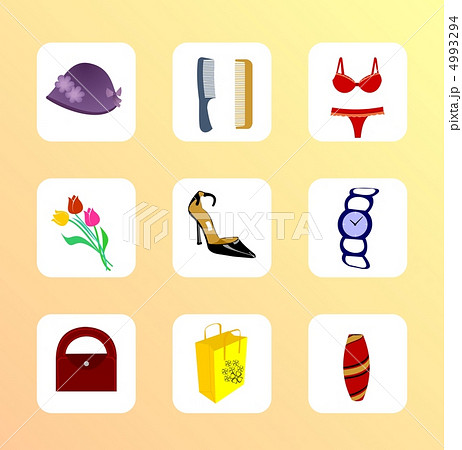 Set of beauty and female products illustration 4993294