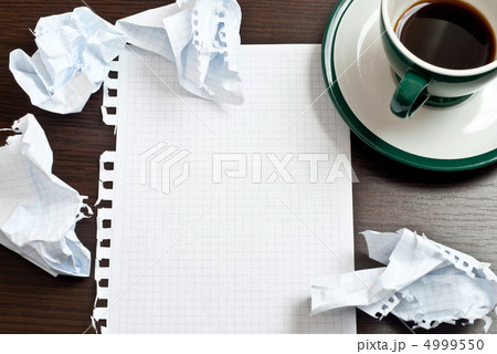 Pencil, coffee, paper 4999550