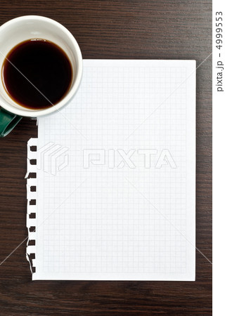 Coffee and blank paper Coffee and blank paper 4999553