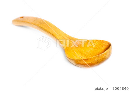 Wooden spoon on white background 5004840