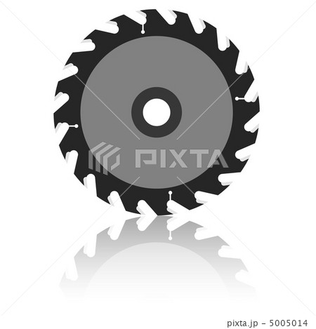 Circular saw blade on a white background. 5005014