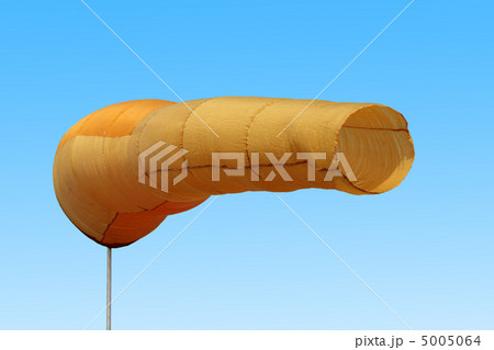 Wind direction Flag on blue cloud sky in  wind 5005064