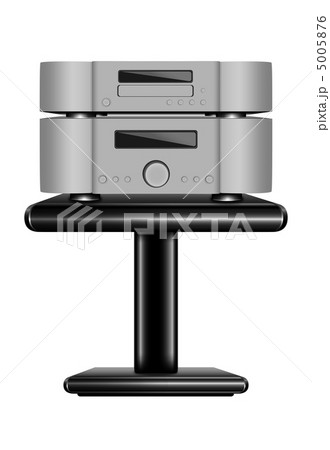 Hi-Fi CD player on rack. Realistic eps10 vector illustration of 5005876