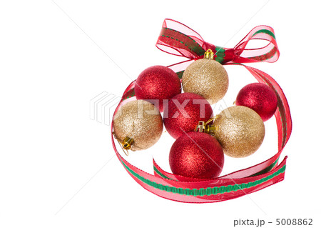 christmas balls with big ribbon around christmas balls with big ribbon around 5008862