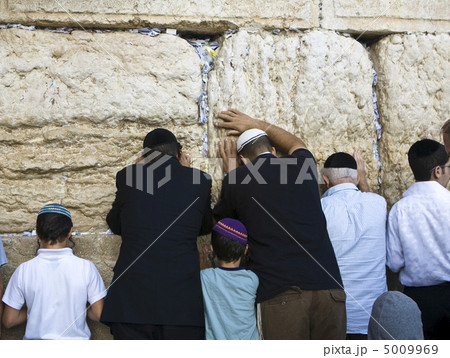 Prayer of Jews at Western Wall. Jerusalem Israel 5009969
