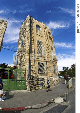Sky of Jerusalem.  An ancient wall around of old quarters of Jer 5010184