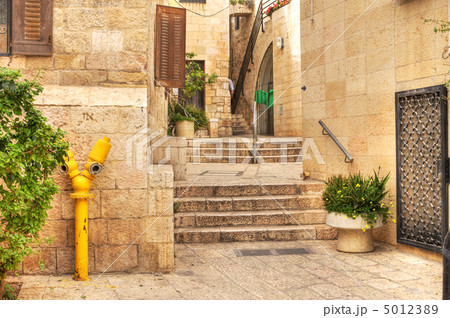 Old street in historic part of Jerusalem, Israel. 5012389