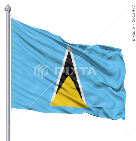 Waving flag of Saint Lucia Waving flag of Saint Lucia 5012477