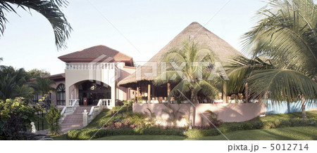View of house with tropical plants View of house with tropical plants 5012714
