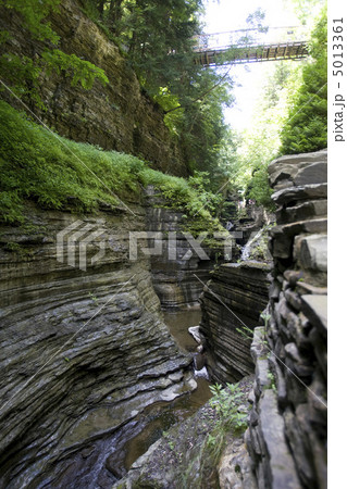 Finger lakes region waterfall in the summer 5013361