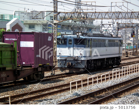 貨物列車　EF65　コンテナ　金町駅 5013756