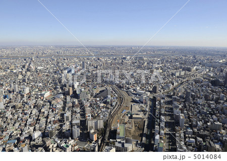 【航空写真】業平橋駅周辺　スカイツリーが建つ前 5014084