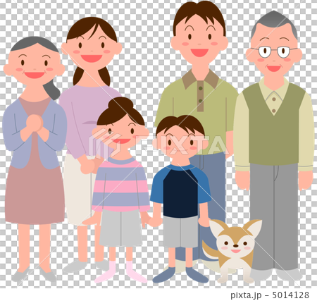 Family 3 generations 6 people 5014128