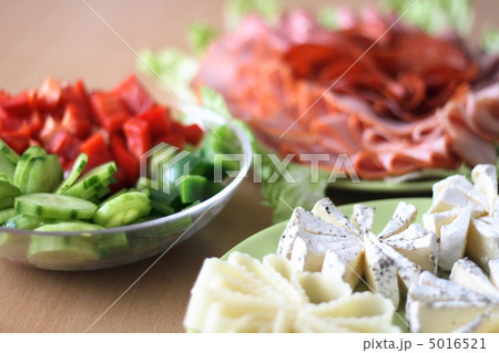 salami and vegetable background salami and vegetable background 5016521