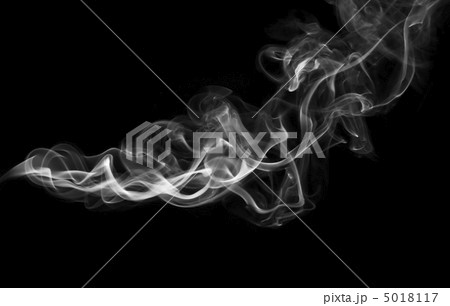 White Abstract fume shape over black 5018117