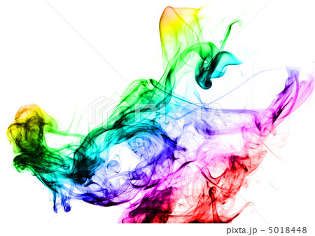 Colored with gradient abstract fume shape over white 5018448